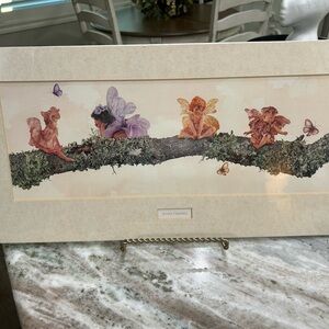 Anne Geddas vintage 1998 Litho print “Fairies” 
10” x 20”